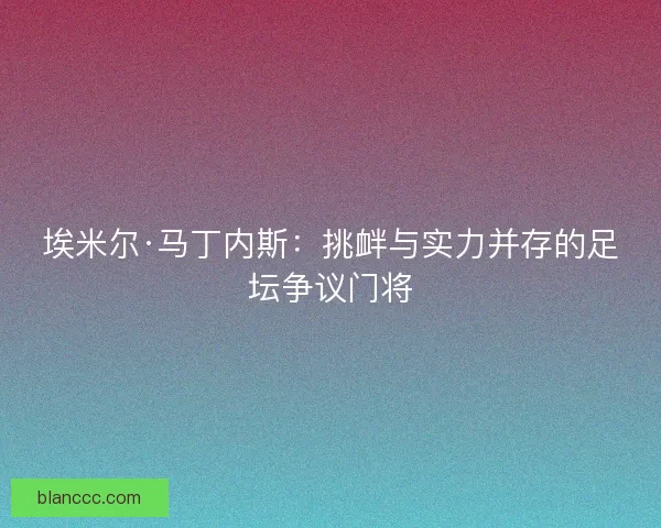 埃米尔·马丁内斯:挑衅与实力并存的足坛争议门将 埃米尔·马丁内斯:挑衅与实力并存的足坛争议门将