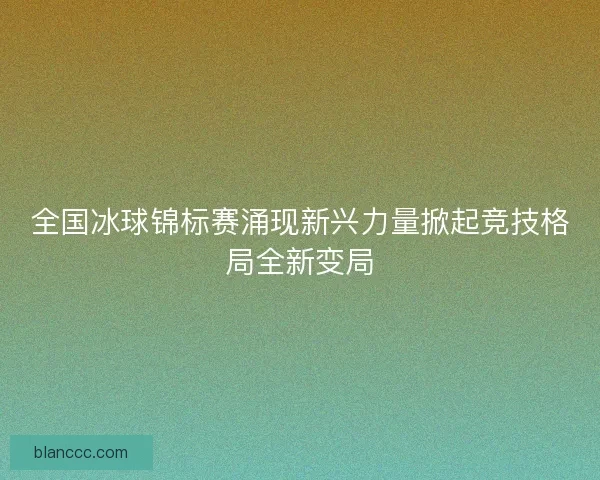 全国冰球锦标赛涌现新兴力量掀起竞技格局全新变局